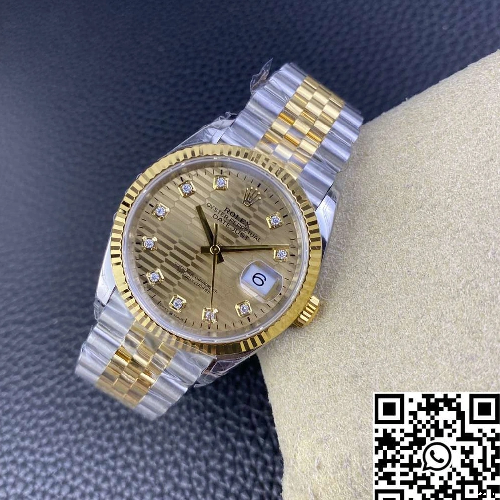 Rolex Hourmarker VS Datejust Silver 36MM M126233 Tone Diamond Dial Motif Two Factory 1231